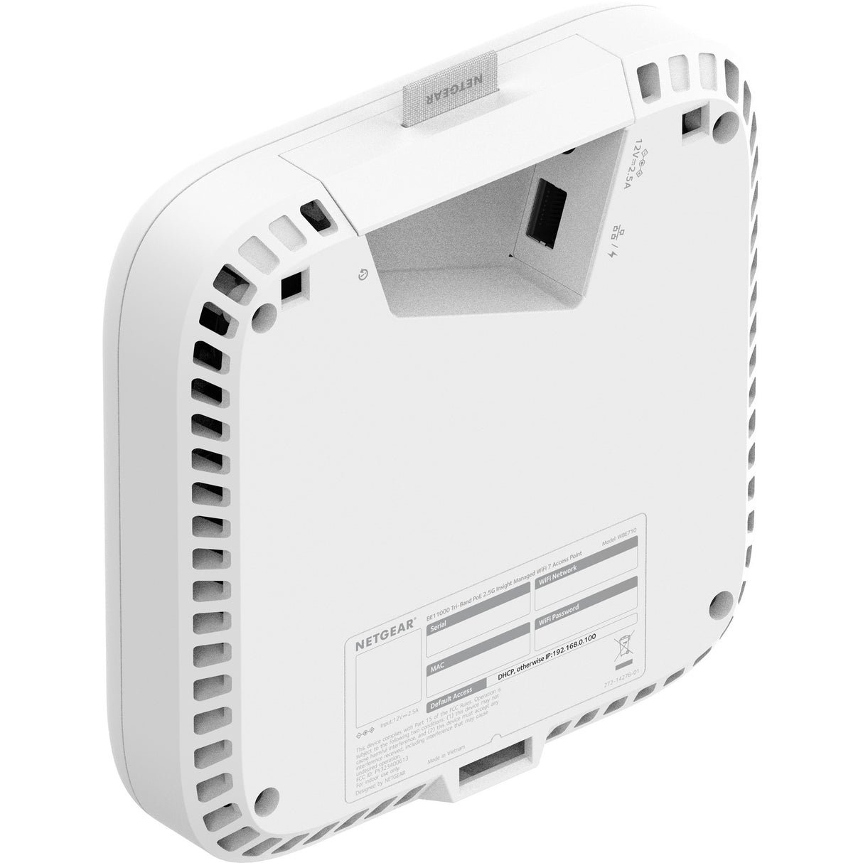 Netgear wbe710 insight håndterbar wifi 7 access point mesh access point (wit)