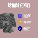 Logitech mk950 signatur slankt trådløst skrivebordssæt (grafit, us-internationalt layout (qwerty), 400 - 4000 dpi)