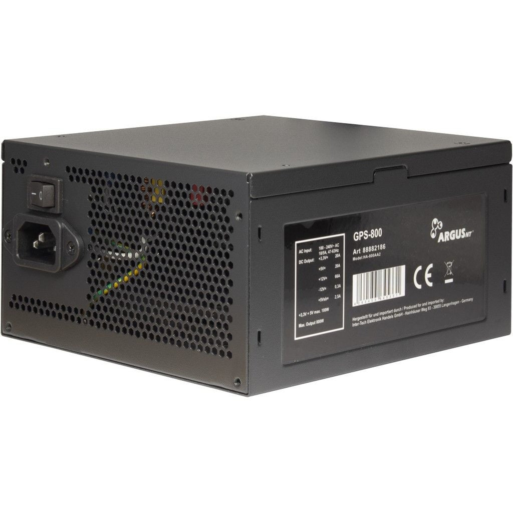 Inter-tech argus GPS-800 800 watt strømforsyning (sort, 4x pcie)