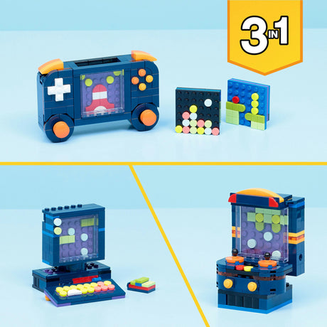 Lego ® creator 3-i-1 retro spillekonsol legetøjsmodel - konverter til en stationær eller arkademaskine - 31380