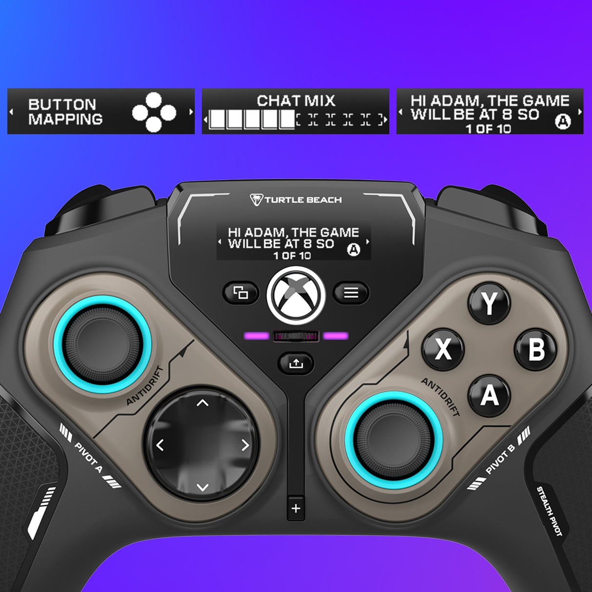 Turtle Beach Stealth Pivot trådløs smart controller (sort, 2,4 GHz Bluetooth USB, pc, Xbox, Android)
