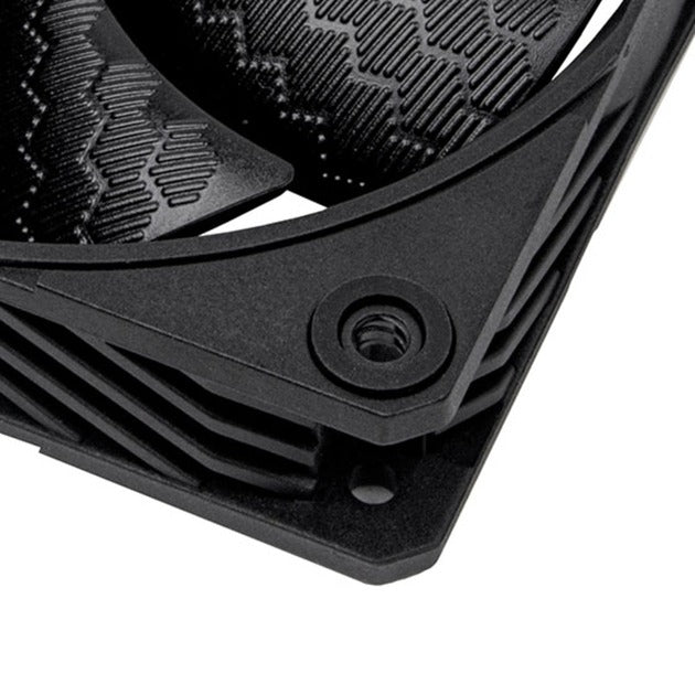 Silverstone shark force 120 kabinet blæser (sort, 120 x 120 x 25 mm, pwm)