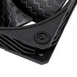 Silverstone shark force 120 kabinet blæser (sort, 120 x 120 x 25 mm, pwm)