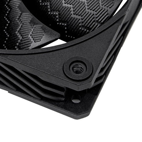 Silverstone shark force 120 kabinet blæser (sort, 120 x 120 x 25 mm, pwm)