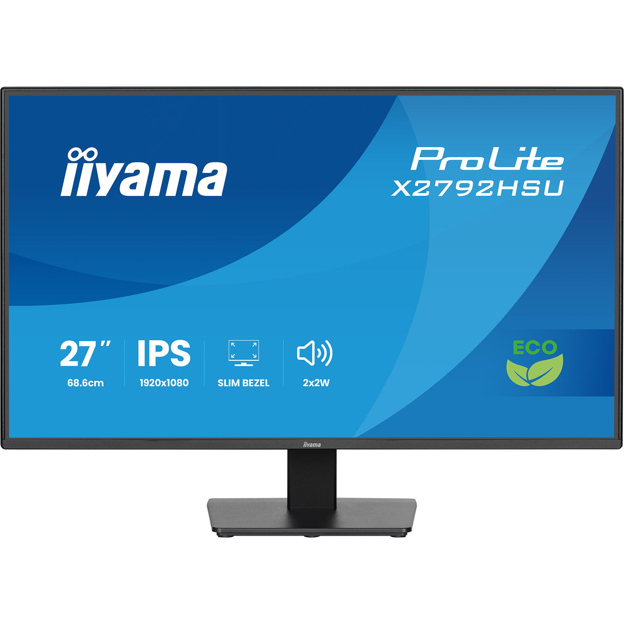 Iiyama prolite x2792hsu-b1 27 skærm (sort (mat), HDMI, skærmport, 2x USB-A, USB-B, 120 Hz)