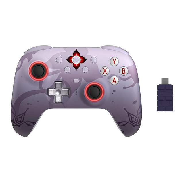 8bitdo ultimate 2 trådløs controller - honkai: star rail - evernight (lyse lilla, 2,4 GHz bluetooth, USB, pc)