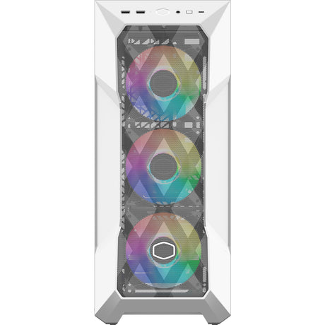 Cooler Master Masterbox TD500 Mesh V2 Midi Tower-hus (hvid | 2x USB-A | 1x USB-C | RGB | hærdet glas)