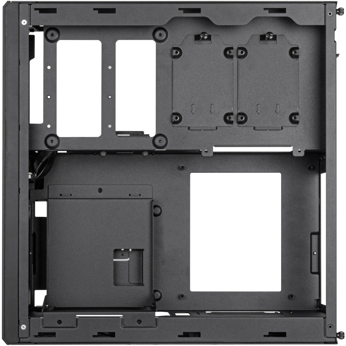 Silverstone milo 12 mini tårnhus (sort | 2x USB-A | 1x USB-C)