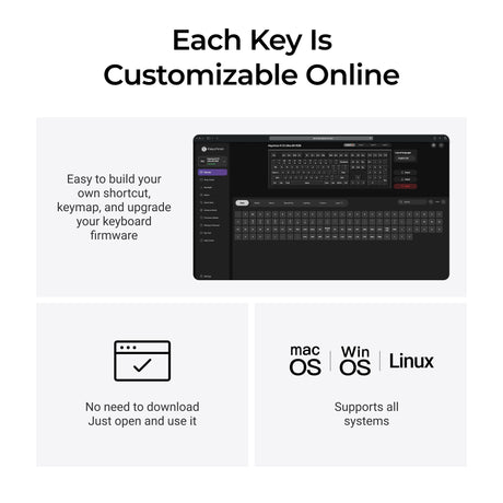 Keychron k10 ultra 8k wireless custom mechanical keyboard (zwart, us lay-out (qwerty), apex banana, 100%, rgb leds, osa double-shot pbt, usb-c | 2.4 ghz | bluetooth 5.2)