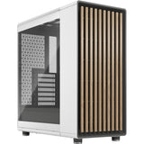 Fractal design nord midi tårnhus (hvid træfarve | 2x USB-A | 1x USB-C | hærdet glas)