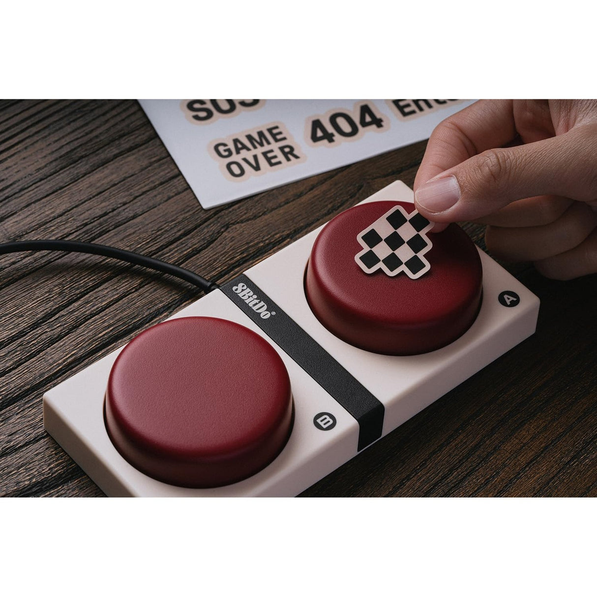8bitdo retro mekanisk tastatur fami edition (beige, us layout (qwerty), kailh box hvid, 80% (tkl), bluetooth lavenergi, trådløs 2.4g, usb)
