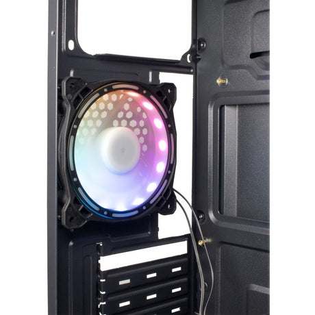 Inter-tech b-02 rgb midi tårnhus (sort | 3x usb-a | rgb | vindue)