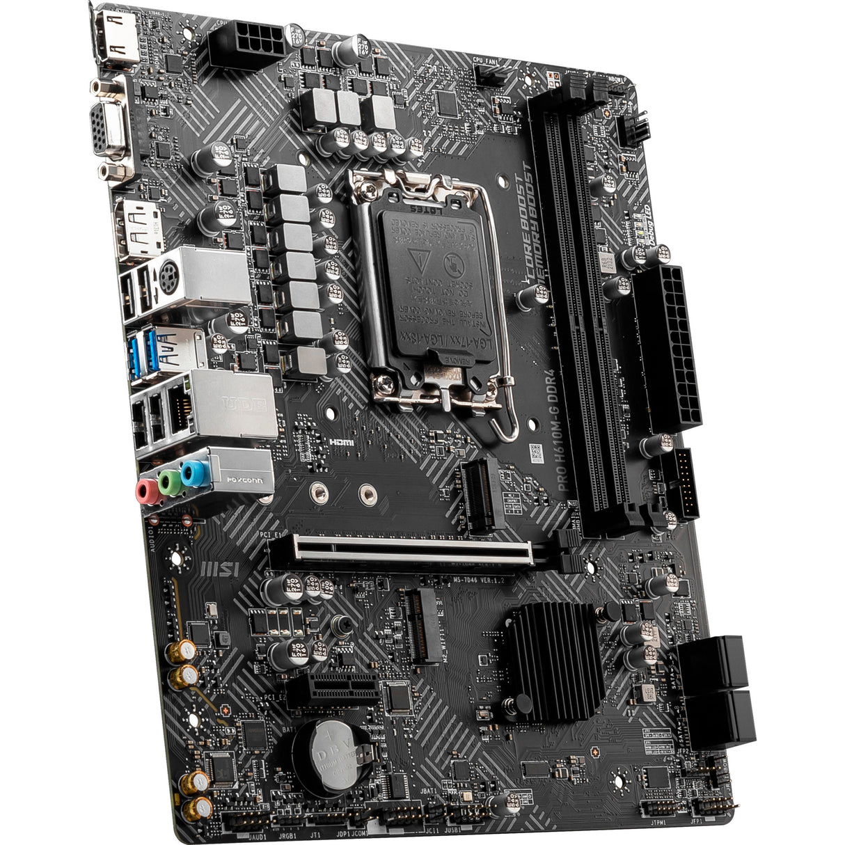 MSI Pro H610M-G DDR4 Socket 1700 bundkort (GB-LAN, lyd, µATX)