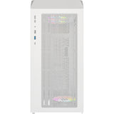 Montech x5m midi tårnhus (hvid | 2x USB-A | 1x USB-C | RGB | hærdet glas)