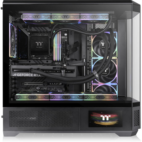 Thermaltake view 600 tg stort tårnhus (sort | 2x USB-A | 1x USB-C | hærdet glas)