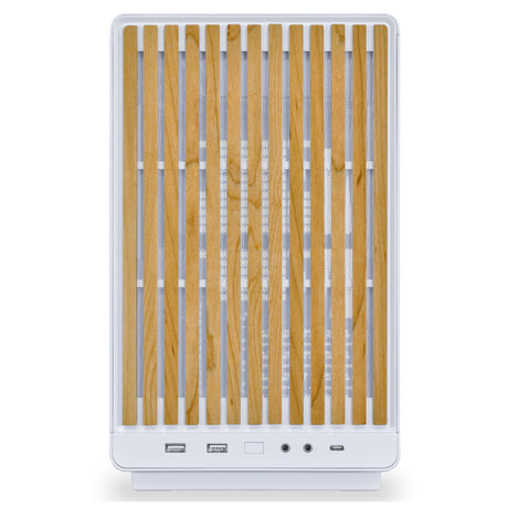 Lian li a3-matx hvid (træudgave) midi-tårnhus (hvid træfarve | 2x USB-A | 1x USB-C | hærdet glas)