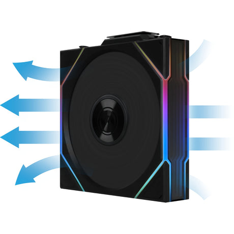 Lian Li Uni Fan TL 120 Wireless Reverse Blade RGB Case Fans (sort, 3 stk, 120 x 124 x 28 mm, PWM, inkl. controller)