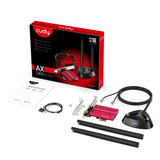 Cudy AX5400 Wi-Fi 6e Bluetooth 5.3 PCI-E WLAN-adapter (rød)