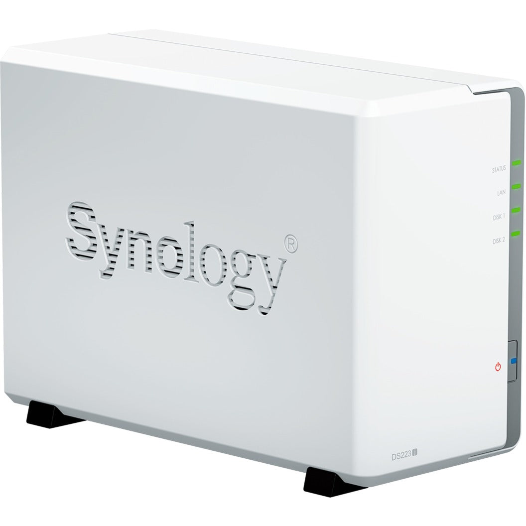 Synology disk station ds223j nas (hvid, 2x USB 3.2 gen 1)