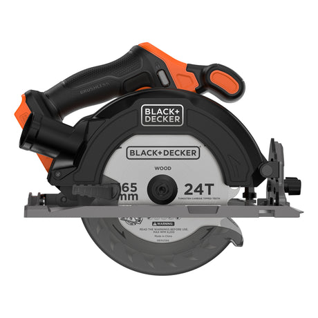 Black+decker 18v brushless cirkelzaag 165mm handcirkelzaag (zwart oranje, accu en oplader niet inbegrepen)