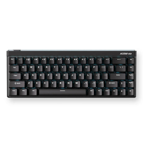 Mchose ace 68 air hall effekt magnetisk switch gaming tastatur (sort, us layout (qwerty), mount tai gt he, 65%, rgb, hot swap, pbt keycaps, usb-c, hall effekt sensor)