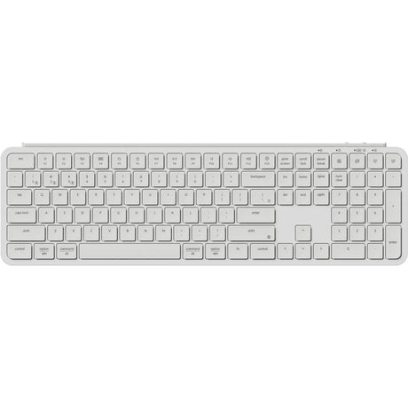 Keychron b6 pro ultratyndt tastatur (hvidt, amerikansk layout (QWERTY), saksekontakter, 100 %, ABS, 2,4 GHz | Bluetooth 5.2 | USB-C)