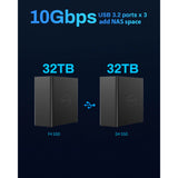 Terramaster f4 SSD NAS (sort, 1x 5GBE, HDMI, USB)