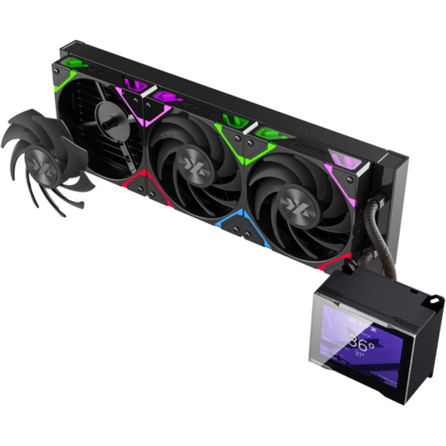 Xyz pc gear hydroview aio 360 vandkøling (sort, argb, pwm)