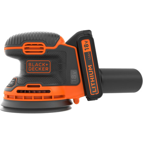 Black+decker 18v skruetrækker + 18v excentrisk slibemaskine bundt (sort orange)
