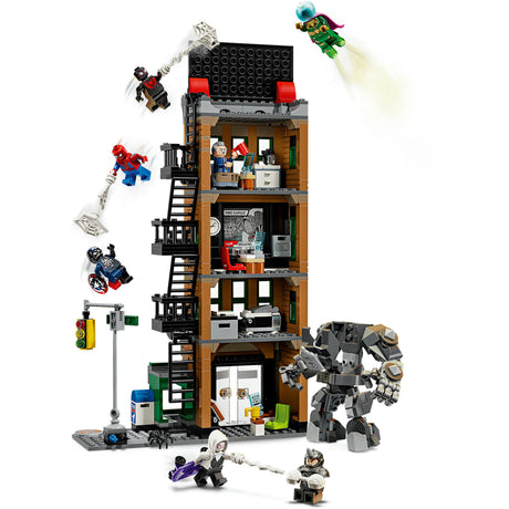 Lego superhelte 76342 marvel spider-man vs. mysterio: den daglige bugle