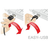 Delock USB 2.0 han venstre højre > micro-B, 3 m kabel (sort, 83384)