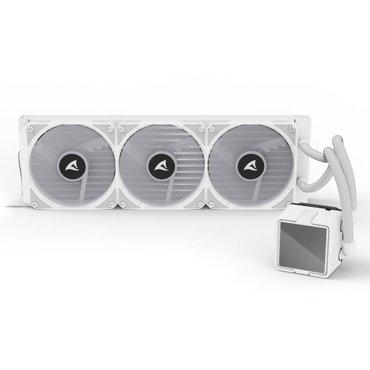 Sharkoon s100 argb vandkøling (hvidt, 4-benet pwm ventilatorstik)