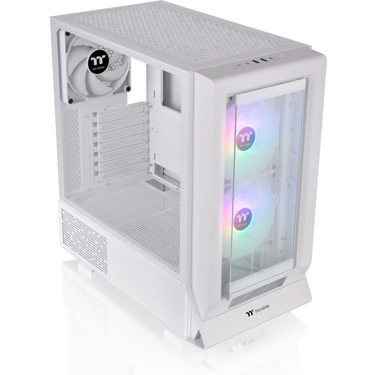 Thermaltake Ceres 350 MX - Snow Midi Tower-hus (hvid | 2x USB-A | 1x USB-C | RGB | hærdet glas)