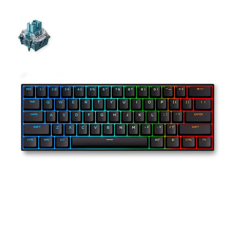Mchose ace 60 pro hall effekt magnetisk switch gaming tastatur (sort, us layout (qwerty), ttc uranus magnetic, 60%, rgb, hot swap, pbt keycaps, hall effekt sensor)