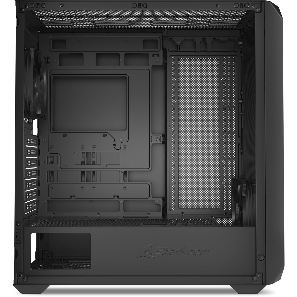 Sharkoon ak2 midi tårnhus (sort | 2x USB-A | 1x USB-C)