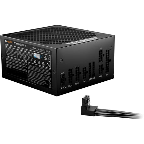 Vær stille! power zone 2 modulær 1000 watt strømforsyning (sort, 1x 12v-2x6, 3x pcie)