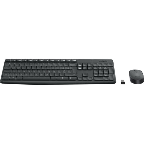 Logitech mk235 trådløst skrivebordssæt (sort, us-internationalt layout (qwerty))