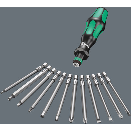 Wera kraftform kompakt 40 bit sæt (sort grøn, 7 dele)