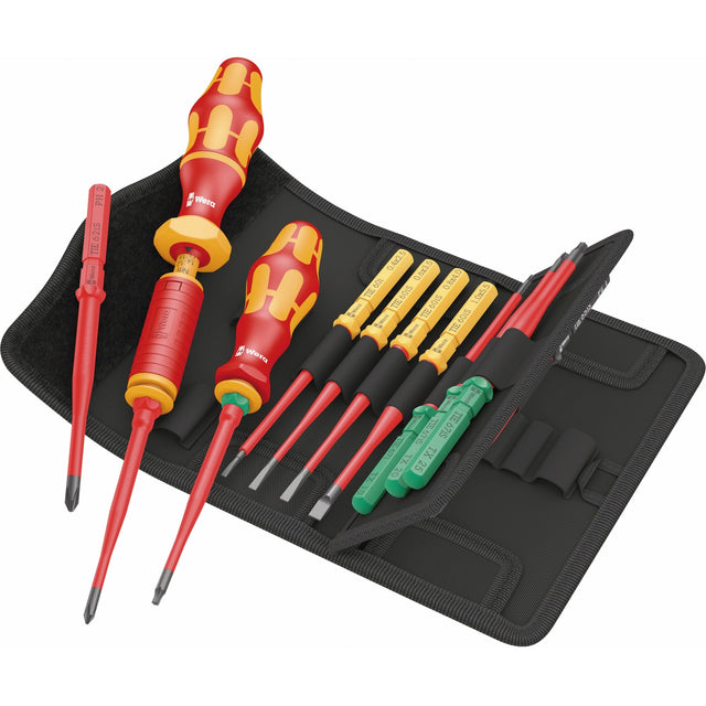 Wera Kraftform Kompakt VDE 16 Torque Extra Slim 1 Tool Finder-skruetrækker (rød gul, 16 stykker)