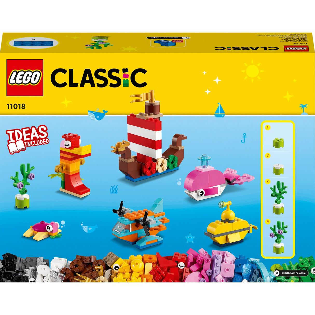 Lego classic - kreativt hav sjovt byggelegetøj (11018)