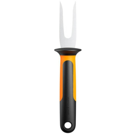 Fiskars fiskespydgaffel i funktionel form (sort rustfrit stål)