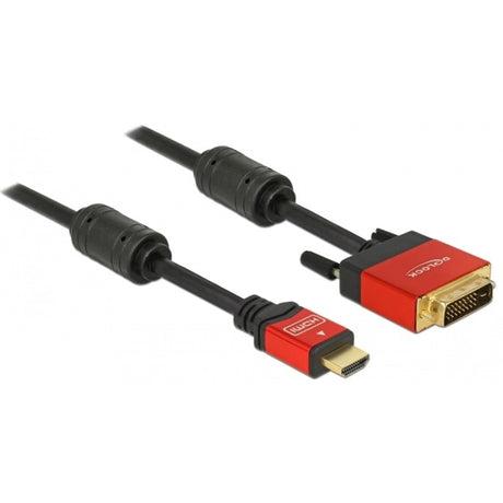 Delock højhastigheds HDMI A (han) > DVI (han) adapter (sort, 2 meter)