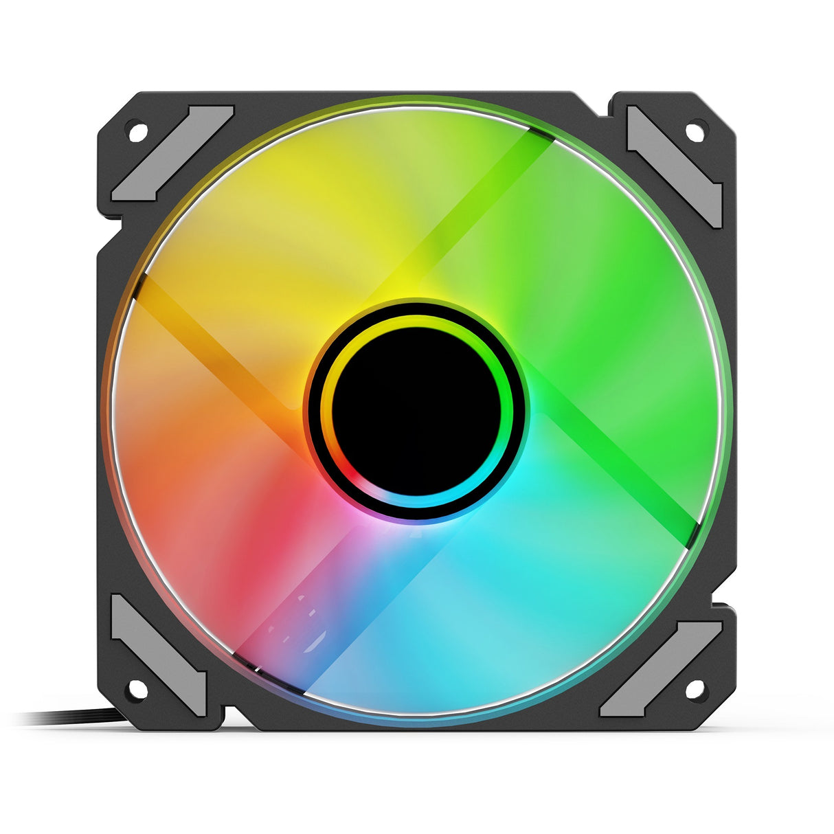 Sharkoon shark spejl rgb pwm reverse case ventilator (sort, 120 x 120 x 25 mm)
