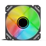 Sharkoon shark spejl rgb pwm reverse case ventilator (sort, 120 x 120 x 25 mm)