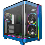 Montech king 95 pro midi tårnhus (blå | 2x USB-A | 1x USB-C | RGB | hærdet glas)