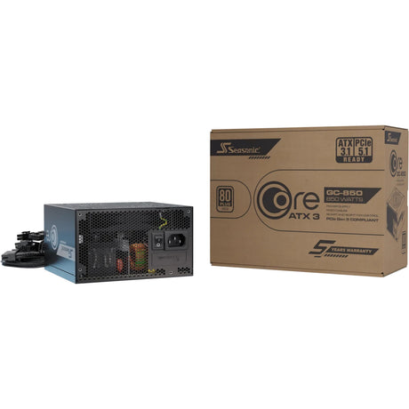 Seasonic core gc-850 atx 3.1 850 watt strømforsyning (sort, 1x 12v-2x6, 3x pcie)