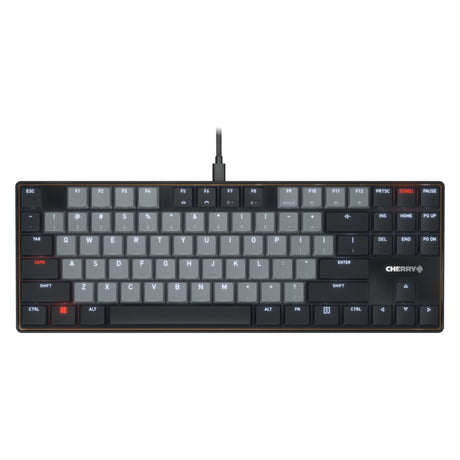 Cherry KC 500 MX LP TKL, tastatur (sort, amerikansk layout, MX Low Profile 2.0 Ivory, 80 % (TKL), hvid LED, PBT-taster)