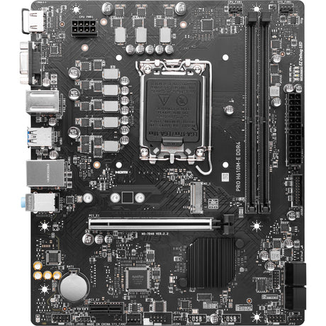 MSI Pro H610M-E DDR4 Socket 1700 bundkort (sort, GB-LAN, lyd, µATX)