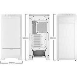 Vær stille! dark base pro 901 stort tårnhus (hvid | 4x USB-A | 1x USB-C | RGB | hærdet glas)