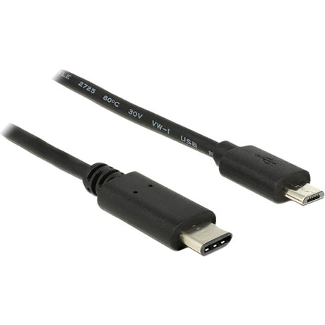 Delock USB-C 2.0 > USB micro-B-kabel (sort, 1 meter)